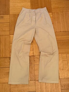 DONNI. Beige Wide-Leg Trousers